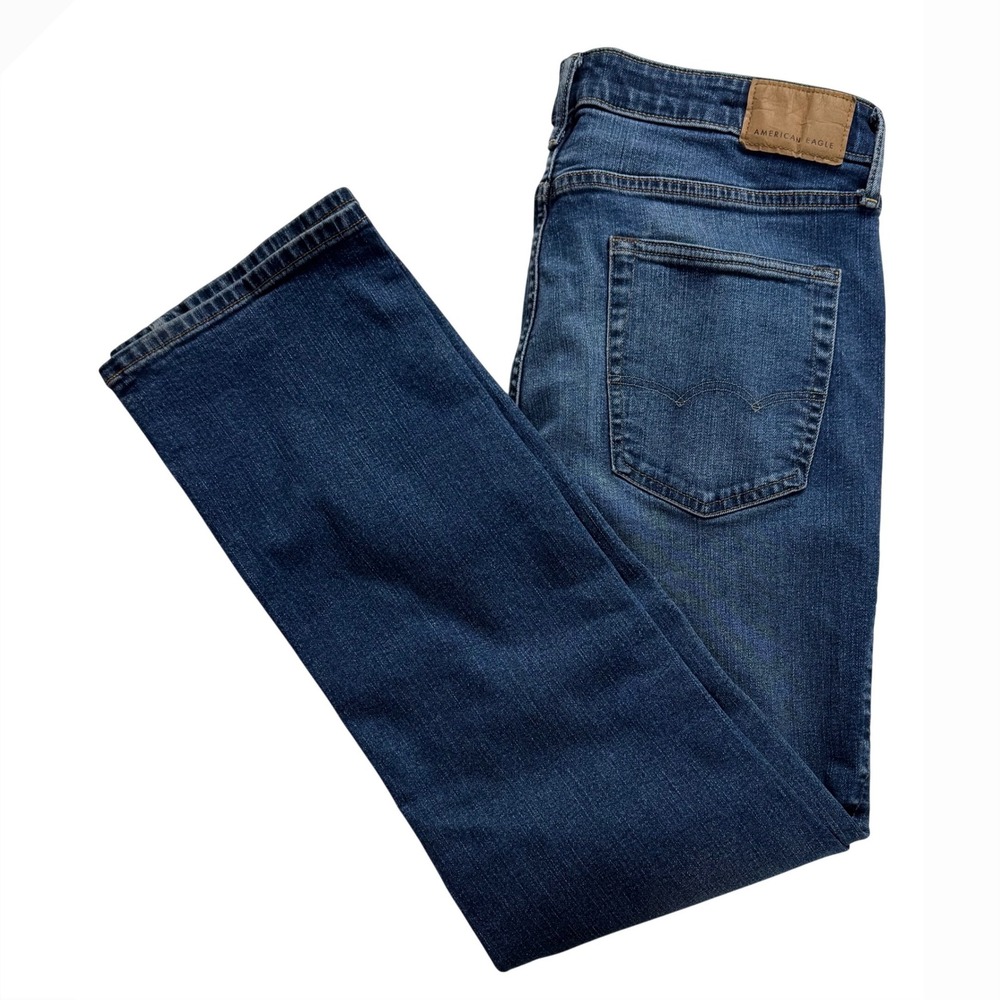 American Eagle Airflex+ Original Bootcut Jeans Mens 34x32 Blue Medium Wash